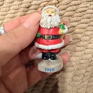Russ‎ Berrie Santa Through the Ages 1949 Ornament Vintage Holiday Collectible